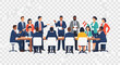 © AZIZAH ART Ai - Diverse group of people in a business meeting around a table.