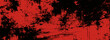 © Reka - Grungy Halloween red and black background.  Creepy spooky vector hand painted ink banner bg. Sponge stamps, splatter sprinkle texture. Grunge paint stroke design.Eps10