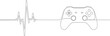 © ABIR HASAN - A simple line drawing of a game controller connected to a sound wave.