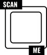 © sabelskaya - Scan me placeholder black square frame, place for QR code, vector app sticker template for mobile scanner UI UX design