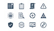 © Fadli - Vector icon set for business operations, data management, security, and analytical processes, essential for digital interfaces