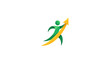 © Fale - Green Human Figure with Yellow Arrow Showing Growth.