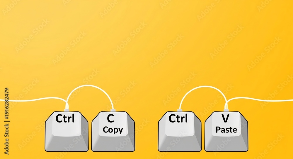 Keyboard keys Ctrl C and Ctrl V for copy and paste functions Stock ...