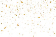 © Everythingyouneed - Gold confetti falling isolated on transparent background, party celebration.