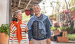 © Art_Photo - Happy senior asian couple walking and laughing together outdoors, elderly husband and wife enjoying retirement lifestyle and travel in winter, active aging, insurance and health care concept