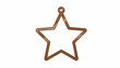 © Sanguan - Copper Star Outline Charm with Hanging Loop - Isolated on White Background