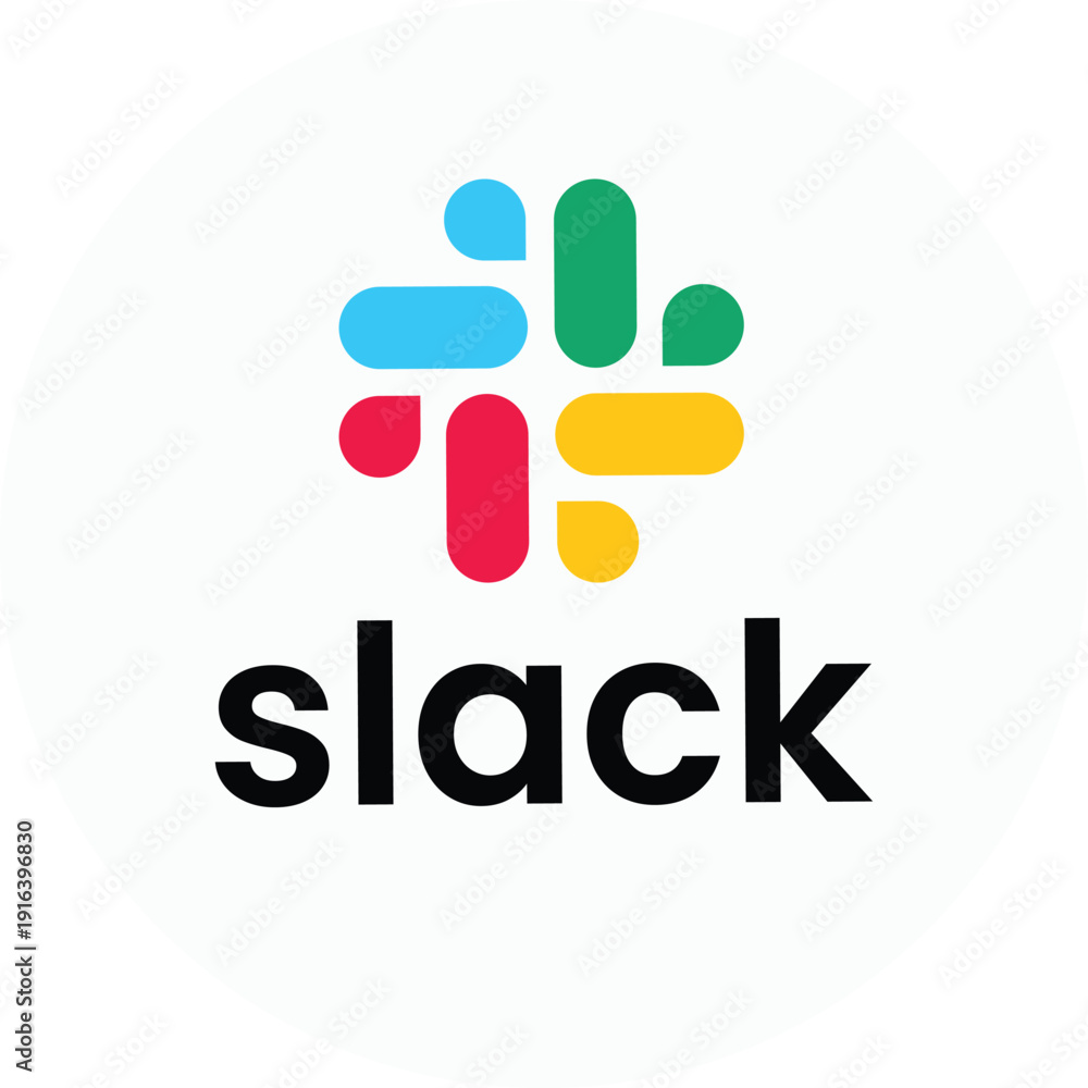 Slack Software Icon Slack logo icon. popular messaging platform designed for team ...
