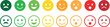© Dipok - Customer satisfaction rating emoji set from sad to happy faces vector