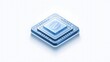 © AsrafulIslam - Isometric artificial intelligence chip icon in 3D isolated on a transparent background.