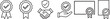 © MDSHAHIN - Verification approved line icon set. Editable outline vector symbols for security and validation.