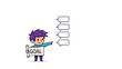 © Ariyan - Animated boy points confidently towards a series of blank speech bubbles, holding a 'GOAL' scroll, illustrating ambition and targets.