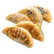 © Rabia - bite size qatayef stuffed pancakes isolated on pure white background