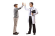 © Ljupco Smokovski - Senior man giving a high-five to a young male doctor