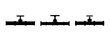 © PURE VECTOR WORK - Industrial pipeline valves silhouette vector illustration for plumbing and engineering design needs