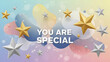 © Muhammad - Vibrant starry background with YOU ARE SPECIAL message in bold white letters
