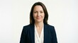 © Saeed - Confident professional businesswoman in a dark suit smiles directly at the camera ideal for corporate profiles and executive leadership concepts