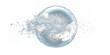 © Art Jabz - A large sphere of water exploding into droplets, against a black background