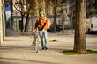 © Oscar - Urban bike courier delivering food for gig economy