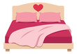 © iVGraphic - Flat design illustration of a bed depicting love and comfort for a romantic setting