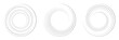 © albaihaki - Set of speed lines in circle form. Radial speed Lines in Circle Form for comic books. Technology round Logo. Black thick halftone dotted speed lines.