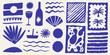 © Sujal - A collection of blue and white abstract summer themed icons