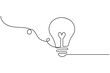 © Tahmina - Light bulb continuous one line drawing minimalist style isolated outline vector illustration
