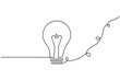 © Tahmina - Light bulb continuous one line drawing minimalist style isolated outline vector illustration