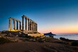 © Riyad Shikdar - Greece. Cape Sounion - Ruins of an ancient Greek temple of Poseidon after sunset