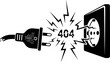 © Sama - Electric plug icon symbol.Connection, socket with a plug, icons.Concept of 404 error connection.Electric plug icon on white background.Vector Illustration