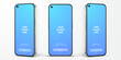 © Carkhe - Realistic smartphone mockup. Mobile phone vector with isolated on white background. Device front view. 3D mobile phone with shadow. Realistic, high quality smart phone mockup for ui ux presentation.