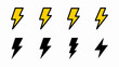 © Roxxxxxxxxx - A graphic displays two rows of cartoon style lightning bolts featuring both yellow and black variations against a white background high quality professional detailed modern elegant