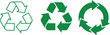 © MstRuna - Green recycling symbols collection isolated on white background showing reuse reduce recycle concept circular economy sustainability eco friendly vector illustration environmental design