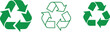 © MstRuna - Green recycling symbols set isolated on white background representing reuse reduce recycle circular economy sustainability eco friendly vector illustration environmental protection concept