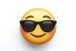 © Hira - A smiling face with sunglasses on isolated on white background