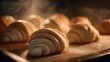 © Ammar_53 - Freshly Baked Croissants Steaming on Baking Sheet in Oven