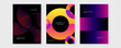 © Badr Warrior - Three different abstract minimalist posters featuring vibrant gradients