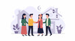 © Faris - Happy friends greeting each other during Eid alFitr celebration.