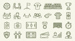 © StockStudio - Soccer and Football Line Art Icons Set - Sports Game Elements Collection