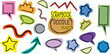 © RazoanaAkter - Colorful doodle speech bubbles and shapes
