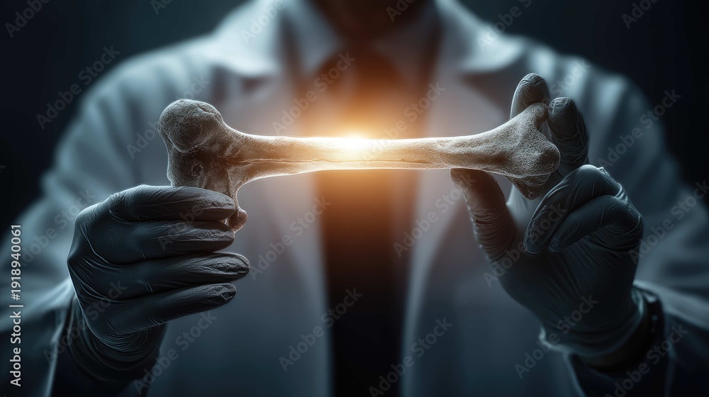 Structural Integrity Antomy Photo Stock Medical Professional Holding Bone in Laboratory Setting ...