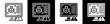 © Adityaayoga - Computer Virus Icon Set In Black And White Filled Style Collection