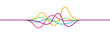 © RI Rafiq - Colorful, continuous squiggle cable background. Vibrant abstract wavy lines vector design. Multicolored interconnected flowing wire illustration
