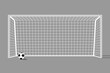 © antoniofrancois - Football goal ball vector illustration isolated on grey background
