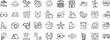 © Azahar - Summer set of web icons in line style. Summer vacation icons for web and mobile app. Travel, beach, tourism, summer holidays, hotel, relax, beach, luggage, passport, sunglasses.