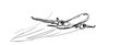 © AI PIC - vector illustration of an airplane flying
