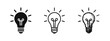© drawing lines - Light bulb icon set. Idea, innovation, and creativity symbols in solid, outline, and hand-drawn styles.
