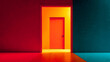 © Concept Photo Studio - Porte orange dans intérieur