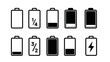 © ellisa_studio - Battery Level Icons: Full Charge to Empty, Power Indicator, Energy Status