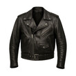 © Rawpixel.com - PNG Classic black leather jacket style.