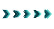 © 7Spirit - Five abstract layered teal arrows pointing right, illustrating progression or direction with a modern geometric style.
